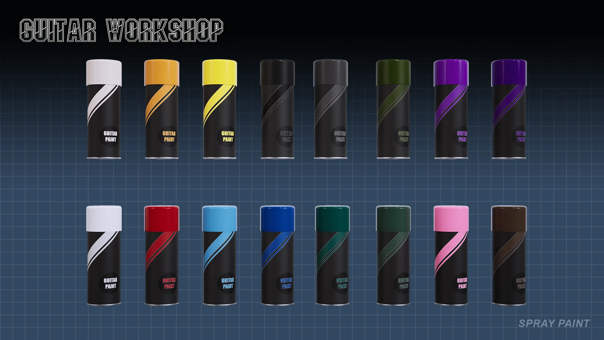 Guitar Workshop Game Spray Paint Render